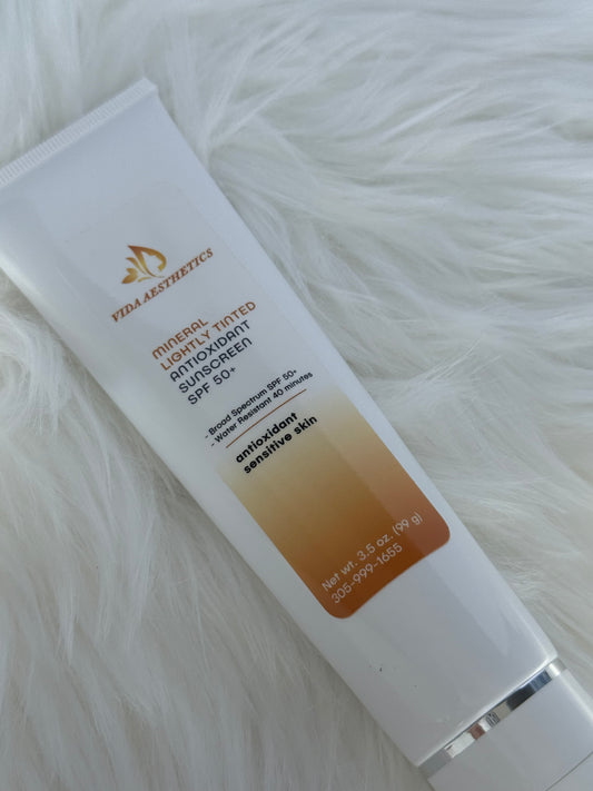Sunscreen Mineral Lightly Tinted Antioxidant SPF 50