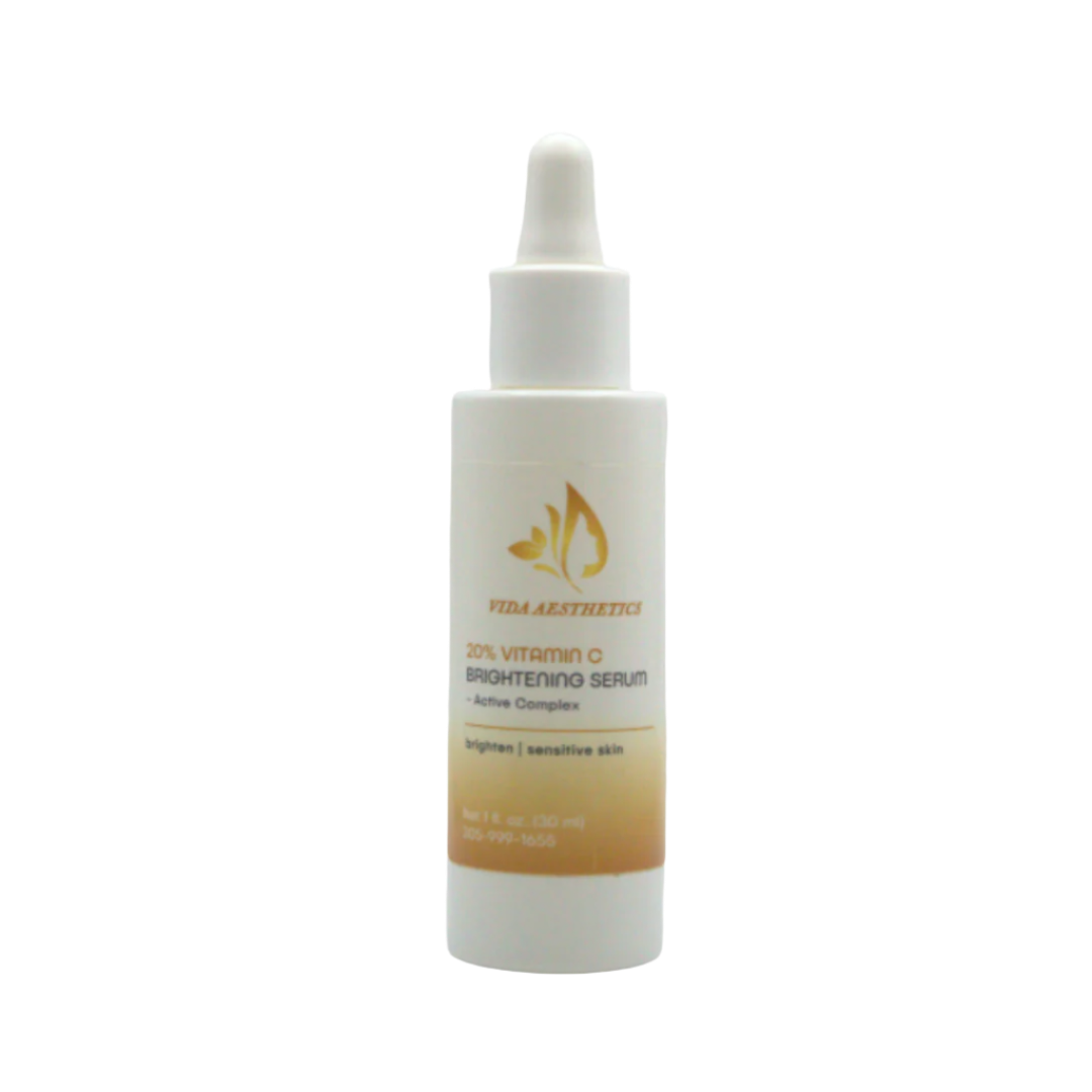 Vita Aesthetics vitamin C serum bottle on a white background