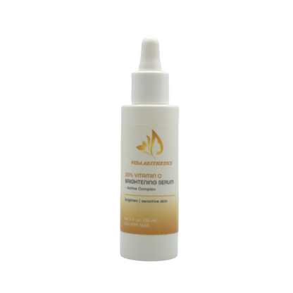 Vita Aesthetics vitamin C serum bottle on a white background